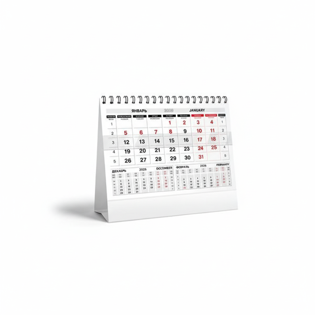 Печать настольного календаря под заказ в Новосибирске