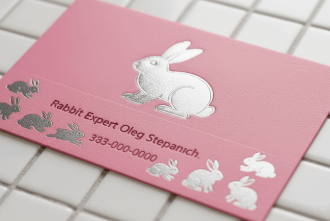 визитка с тиснением печать новосибирск